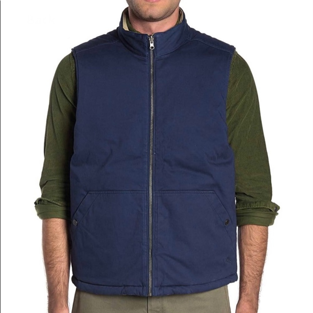 Tommy Bahama Reversable Cotton Vest Navy Blue